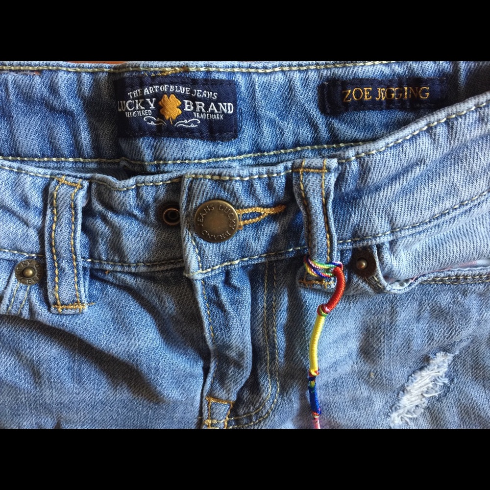 Lucky Brand Girl’s Destructed Jeggings